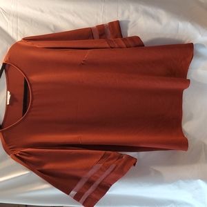 Bell sleeve top from Maurice's; rust/burnt orange; xl